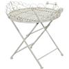 Biscottini Tavolo pieghevole da esterno 76x66x73 cm - Tavolo da giardino Made in Italy - Tavolino pieghevole in ferro