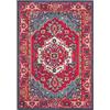 Safavieh Tappeto Boho per Soggiorno, Sala da pranzo, Camera da letto - Monaco Collection, A Pelo Corto, Rosso e turchese, 61 X 91 cm