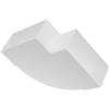 Repa Market 110 x 55/110 x 55 mm Curva per Ventilazione 90° Gomito Piatto ABS Bianco - Rettangolare Aria Aspirazione Scarico Cappa per Cucina, Bagno - Aerazione Rettangolari Canalina, Tubo