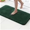 MIULEE 1 Pezzo Tappeto in Microfibra 4 CM Lungo Anti-scivolo Assorbimento dell'acqua Morbido Tappetino da Bagno per Porte d'ingresso Corridoio Doccia Soggiorno 70X120 CM Verde scuro