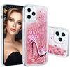 COTDINFORCA Compatible with iPhone 12 PRO Max(6.7 inch) Custodia Cases Bling Liquid Glitter Sparkle Floating Silicone Shockproof Phone Cover per Phone 12 PRO Max High Heels XYLS.