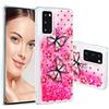 COTDINFORCA Case for Samsung Galaxy A71 Custodia，Samsung A71 Cases Bling Liquid Glitter Sparkle Floating Silicone Shockproof Phone Cover per Galaxy A71 Flower Butterflies XYLS.