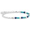 Thomas Sabo Bracciale con perline blu e perle bianche A2100-056-7, Kleine, Argento sterling, Nessuna pietra preziosa