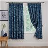Dreams & Drapes Design - Lorie - Coppia di tende plissettate con fermatenda, 168 x 183 cm, colore: Blu