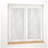 Douceur d'Intérieur, coppia di tende con passanti (2 x 60 x 90 cm) Berry, bianco, tulle sabbiato ricamato