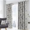 Fusion Lennox - Tende foderate con occhielli, 100% cotone, 150 x 150 cm, colore: Grigio/Grigio