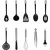 Bonjour-Bonjour 540253 Utensili da cucina in acciaio inox e plastica termoresistente: non c'è bisogno di cercare i diversi utensili da cucina. Ideale per cucinare e cuocere