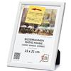 3-B Cornice per foto ULM 15x21 cm - bianco - Portafoto in legno con vetro acrilico