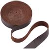 GORGECRAFT 5m*19mm*1.6mm Cinturino in Pelle per La Lavorazione Corde di Cuoio Piatto Stringhe 1.6mm di Spessore Strisce D'Imitazione del Grano di Litchi Fili Corde, Marrone Noce di Cocco