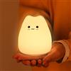 ZKLiLi Carino lampada squalo, 7 coloris lampada bambini squalo per bambini ragazze regali di compleanno, luce notturna bambini adolescenti, USB ricaricabile animale in silicone (gattino-04)