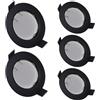 YanFeiYit Faretto da incasso a LED nero, 55 mm, dimmerabile, modulo GU10, 230 V, 3 Watt, 320 lm, 120°, faretto da soffitto per soggiorno, camera da letto, corridoio e soffitta (set da 5 pezzi, bianco