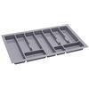 ALUSFERA Portaposate da Cassetto 80cm - Universale Organizer Cassetti - Divisori per Cassetti - Durevole Portaposate da Cassetto 730x430mm - Argento