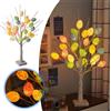 VBEDKDEB Albero di Pasqua con luci, 60 cm, betulla bianca pre-illuminato con 24 luci LED, alimentato a batteria, decorazione pasquale per tavolo, casa, feste (A)