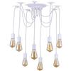 EFPD Lampadario classico moderno del ragno, 8 luci bianche, lampadario della sala da pranzo, camera da letto della cucina, casa colonica, motel