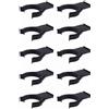 cyclingcolors 10x Gancio per battiscopa zoccolo cucina universale clip piedini zoccalatura plastica zoccolino, Ø 34mm nero