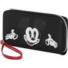 Disney Topolino Face-Portafoglio Essenziale, Nero, 19 x 10 cm