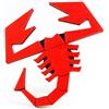 Ricreo Logo Scorpione Accessorio compatibile con Abarth 500/595/695, Badge per Diffusore Posteriore, Stemma per Fiat Griglia, Emblema Distintivo, Accessori tuning per decorazione (Rosso)
