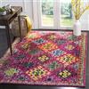 SAFAVIEH Tappeto Boho per Soggiorno, Sala da pranzo, Camera da letto - Monaco Collection, A Pelo Corto, Fucsia e Multi, 155 X 231 cm
