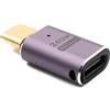 System-S Adattatore USB 4 tipo C maschio a femmina 40 Gbps cavo USB 4.0 grigio