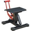 HOMCOM Cavalletto Alzamoto ad Altezza Regolabile con Manovella, in Acciaio e Gomma, 28x17.5x24.5-35.5 cm, Nero e Rosso|Aosom