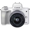 CANON EOS M50 MARK II WHITE + 15-45MM - GARANZIA UFFICIALE CANON