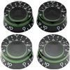 Musiclily Pro Imperial Inch Size Manopole Speed Knobs per Chitarra Elettrica Les Paul Style USA, Verde(Set di 4)