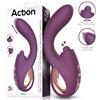 Action Vinca Triple Function Vibrator with Clit Hitting Ball & Thrusting Purple