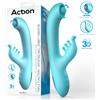 Action Murly Triple Function G-Spot Rabbit Vibrator with Massaging Ball 3 Motors Tuquoise
