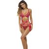 René Rofé Love Status Lace 2pc Bra Set Red S/M