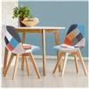 Idmarket - Set di 2 sedie da pranzo scandinavo con motivo patchwork multicolore sara