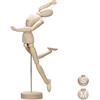 Relaxdays Manichino da Disegno in Legno, Bambola Snodabile, Modello per Artisti, Supporto, Alto 32,5 cm, Legno Naturale