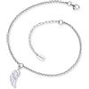 Engelsrufer Cavigliera da donna con ciondolo, in argento Sterling 925 rodiato o in acciaio inox, lunghezza regolabile, senza nichel, adatta a persone allergiche, Länge 22 + 5 cm, Acciaio inossidabile,