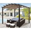 Foresta PERGOLA AD ARCO IN ALLUMINIO 340x330 h 240CM CON TELO DI COPERTURA ECRU'