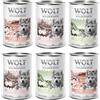 Wolf of Wilderness Junior Expedition 6 x 400 g umido cane - Mix: 2x Pollame con Manzo, 2x Pollame con Agnello, 2x Pollame con Maiale