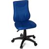 HJH Office 670430 Sedia da ufficio per bambini KIDDY BASE tessuto blu, regolabile in altezza, ergonomica, sedile imbottito, senza braccioli, resistente, 100% poliestere, imbottita