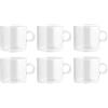H&H Nuvola Set 6 Tazze Colazione/Cappuccino/Caffè Latte in Vetro Borosilicato, 450cc - Eleganza e Resistenza per una Colazione Raffinata