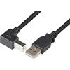 Techly 020300 Cavo USB 2.0 A maschio/B maschio angolato 1 m Nero