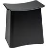 Wenko Sgabello da Bagno Wing, 2 in 1 con Cesto per La Biancheria, Coperchio e Sacca Estraibile, Plastica di Qualità, Capienza 33 L, 45 X 48 X 33 Cm, Nero
