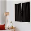 ED ENJOY HOME Tenda oscurante con passante, con passante, nero, 60 x 120 cm, 100% poliestere, tessuto certificato Oeko-TEX, collezione liquirizia