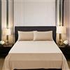 Intimitaly® Set Lenzuola Matrimoniali Cotone E Singole Completo Letto 100% Puro Cotone, Lenzuola e 2 Federe, Biancheria da Letto Tinta Unita (Beige, Una piazza e Mezza)