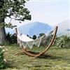 DEGHI Supporto per amaca da giardino 416x120x125h cm in legno naturale