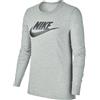 Nike Maglietta da tennis da donna (a maniche lunghe) Nike Swoosh Essential LS Icon Ftr - dk grey heather/black