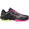 Mizuno Scarpe da donna per il padel Mizuno Wave Exceed Light Padel - ebony/pinkglo/neolime