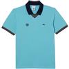 Lacoste Polo da tennis da uomo Lacoste Sport Roland Garros Edition V-Neck Polo Shirt - turquoise/navy blue
