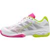 Mizuno Scarpe da donna per il padel Mizuno Wave Exceed Light Padel - white/fuchsia fedora/acid lime