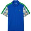 Lacoste Polo da tennis da uomo Lacoste Colourblock Checked Polo Shirt - Bianco, Blu, Verde