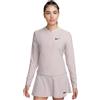 Nike Maglietta da tennis da donna (a maniche lunghe) Nike Court Advantage Dri-Fit 1/4-Zip Tennis Mid Layer - Viola