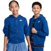 Nike Felpa per ragazze Nike Kids Club Fleece Full-Zip Hoodie - court blue/white