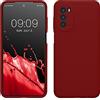 kwmobile Cover per Motorola Moto G52 / Moto G82 5G Custodia - Back Case per Smartphone in Silicone TPU - Protezione Gommata - rosso rabarbaro