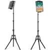 Cenawin Treppiede per Tablet, Cenawin Tablet Supporto da Pavimento Regolabile in Altezza 165 cm, Supporto da Pavimento Girevole a 360° per iPad, Treppiede per iPad Pro Air Mini tablet e telefoni da 4,7-13,5